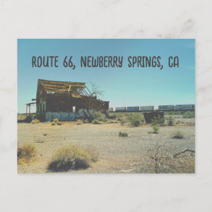 Carte Postale Faire-part Bâtiment abandonné, Route 66, Newberry Springs, CA