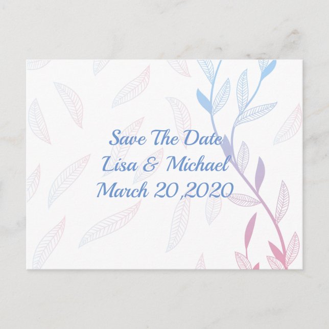 Carte Postale Faire-part Beau cadre fleuri (Devant)