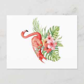 Carte Postale Faire-part Beau flamant tropical| Cadeau incroyable