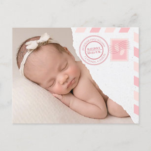 Carte postale Faire-part bébé nouveau-né