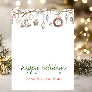 Carte Postale Faire-part Bébé ours de Noël tenue rouge Santa Ligne de vêtem