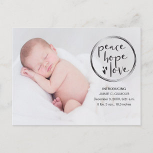 Carte Postale Faire-part bébé, premier Noël, photo