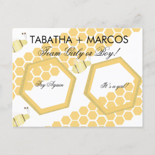 Carte Postale Faire-part Bee Honey Baby Genre Reveillez do-it-yourself Scra