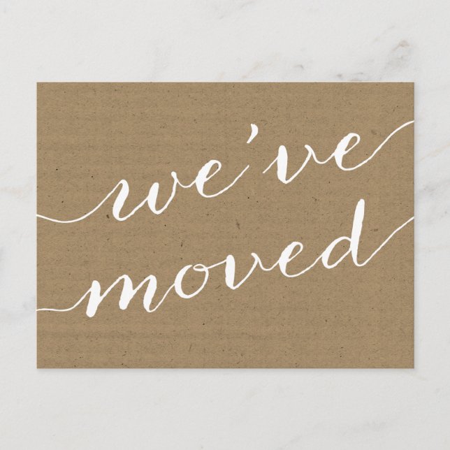 Carte Postale Faire-part Belle calligraphie | Changement d'adresse (Devant)