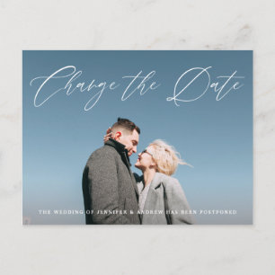 Carte Postale Faire-part Belle photo de script Changer la date