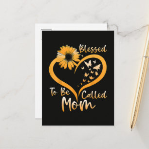 Carte Postale Faire-part Bénie d'être appelée maman