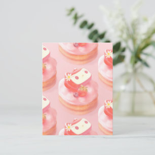 Carte Postale Faire-part Berry Sweet : La Fille Lapin et la Tarte aux Frais