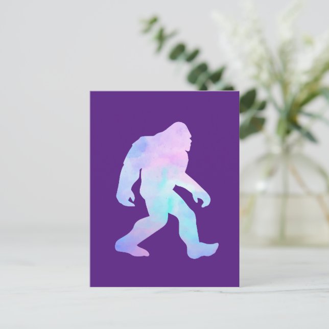 Carte Postale Faire-part Bigfoot aquarelle       (Debout devant)