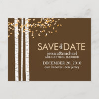 Birch Trees Save the Date Mariage