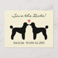 Black Standard Poodles Wedding Enregistrer la date