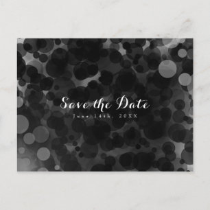 Carte Postale Faire-part Black & White Dots Modern Chic Party Enregistrer l