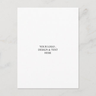 Carte Postale Faire-part Blanc Personnalisé – Votre Logo & Texte Ici