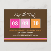 Blocs de date - Rose orange