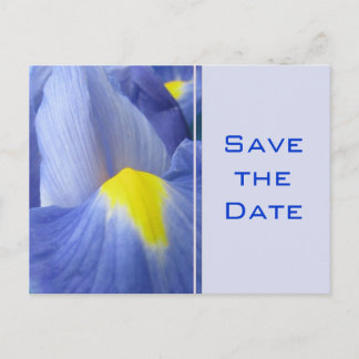 Carte Postale Faire-part Blue Iris Enregistrer la date annonce