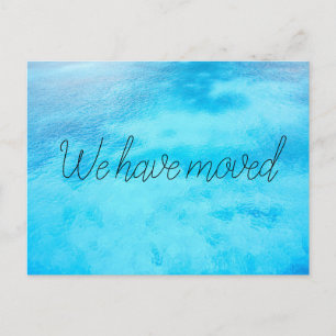 Carte Postale Faire-part Blue Water Nouvelle adresse Moving