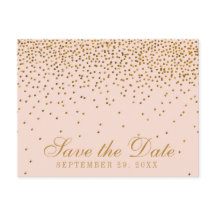 Blush Pink & Gold Confetti Mariage Enregistrer La 
