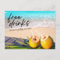 Boissons gratuites Beach Wedding Enregistrer la da