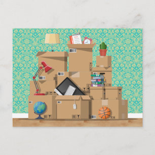 Carte Postale Faire-part Boîtes de déménagement Adresse de résidence de la 