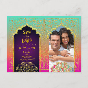 Carte Postale Faire-part Bollywood Arabian Nights Sauvez la date