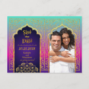 Carte Postale Faire-part Bollywood Arabian Nights Sauvez la date