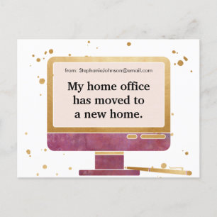 Carte Postale Faire-part Boss Lady Home Office Nouvelle adresse Déplacement