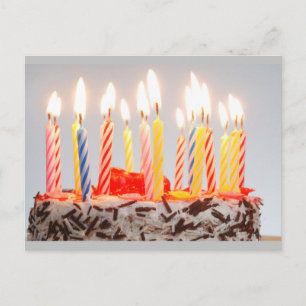 Carte Postale Faire-part Bougies Joyeux Anniversaire