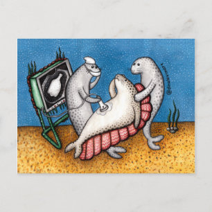 Carte Postale Faire-part Bouteille en plastique de Jour de l'terre Sad Seal