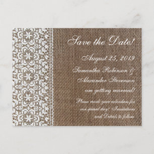 Carte Postale Faire-part Bracelet simple et dentelle