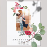 Carte Postale Faire-part Bright Floral Custom Photo Wedding Enregistrer La<br><div class="desc">Bright Floral Custom Photo Wedding Enregistrer La Date Carte Postale Faire-part.</div>