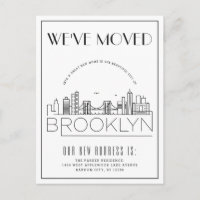 Brooklyn Skyline Moderne Deco | Changement d'adres