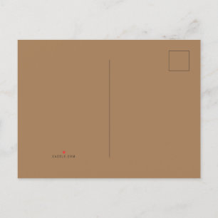Carte Postale Faire-part Brun clair #A57C55, Gris olive