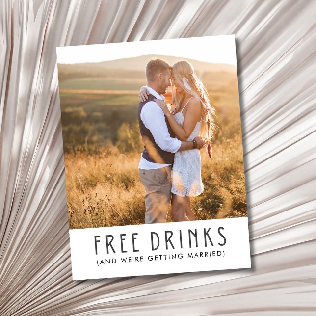 Carte Postale Faire-part Budget Photo Wedding Enregistrer la date (Budget Photo Wedding Save the Date Postcard)