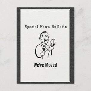 Carte Postale Faire-part Bulletin d'informations spécial vintage que nous