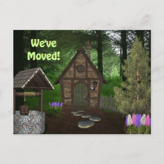 Carte Postale Faire-part Cabine dans l'avis de déménagement Woods Poster le