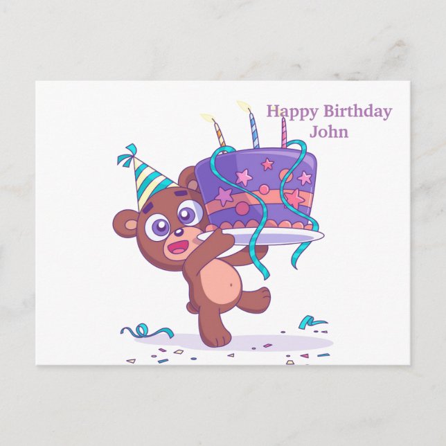 Carte Postale Faire-part Cadeau d'anniversaire (Devant)