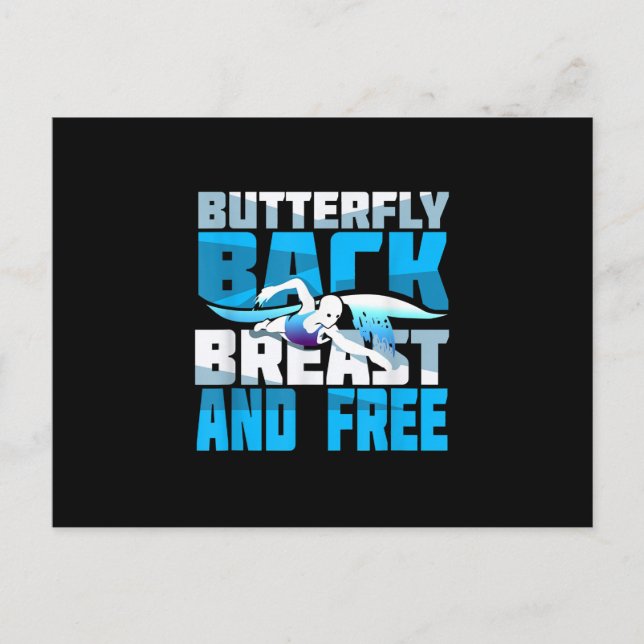 Carte Postale Faire-part Cadeau De Baignade Pour Nageur (Devant)