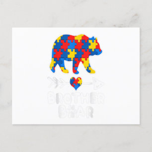 Carte Postale Faire-part Cadeau de famille pour la sensibilisation à l'auti