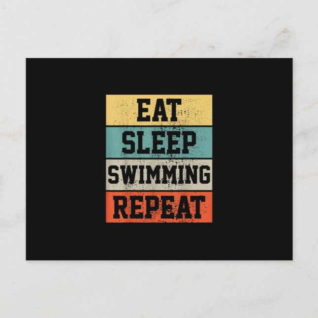 Carte Postale Faire-part Cadeau de natation nageur nage (Devant)