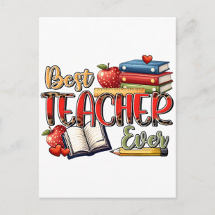 Carte Postale Faire-part Cadeau pour Enseignant Meilleur Enseignant Jamai