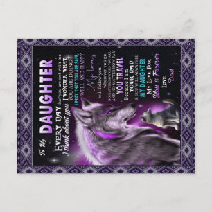 Carte Postale Faire-part Cadeau pour ma fille, fille et papa, amateurs de l