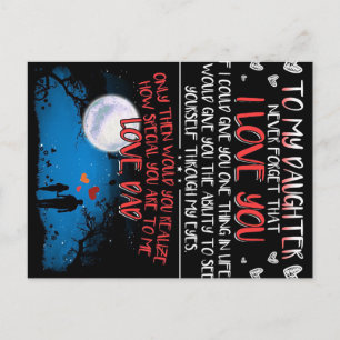 Carte Postale Faire-part Cadeau pour ma fille   Meilleur cadeau de famille