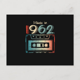 Carte Postale Faire-part Cadeaux d'anniversaire 60 ans faits en 1962 Casset