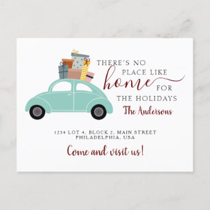 Carte Postale Faire-part Cadeaux de voiture cyan Il n'y a pas d'endroit com