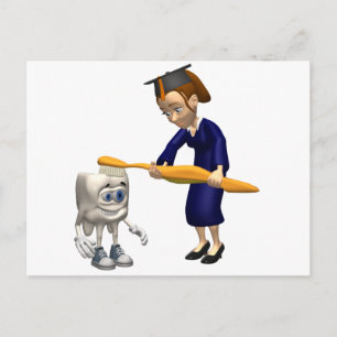 Carte Postale Faire-part Cadeaux dentaires d'obtention du diplôme d'hygiène