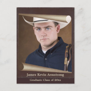 Carte Postale Faire-part Cadre photo rustique vintage pour annoncer la date