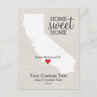 California State Love Map Home Sweet Home Custom