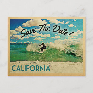 Carte Postale Faire-part Californie Enregistrer La Date Surf