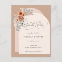 Calligraphie Boho Terracotta Pampas Enregistrer la