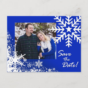 Carte Postale Faire-part Camille Winter Snowflakes Save the Date Photo