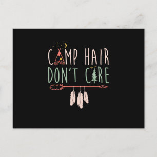 Carte Postale Faire-part Camp Hair Ne vous souciez pas Funny Camping Camper